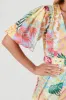 Felice Maxi Dress In Bright Leaf Patchwork Print sold by St Frock
