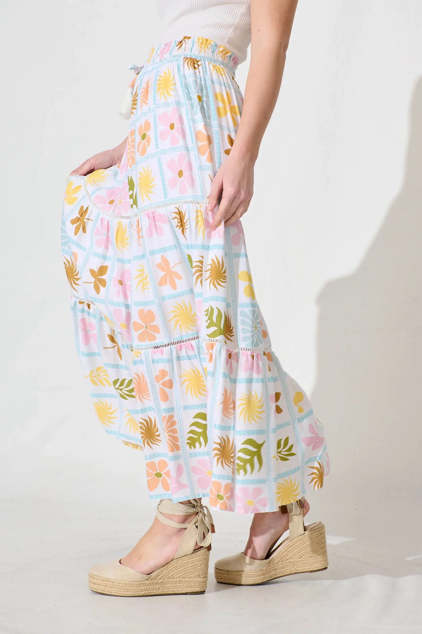 Freedom Maxi Skirt In Pastel Multi Print sold by St Frock product image thumbnail 2