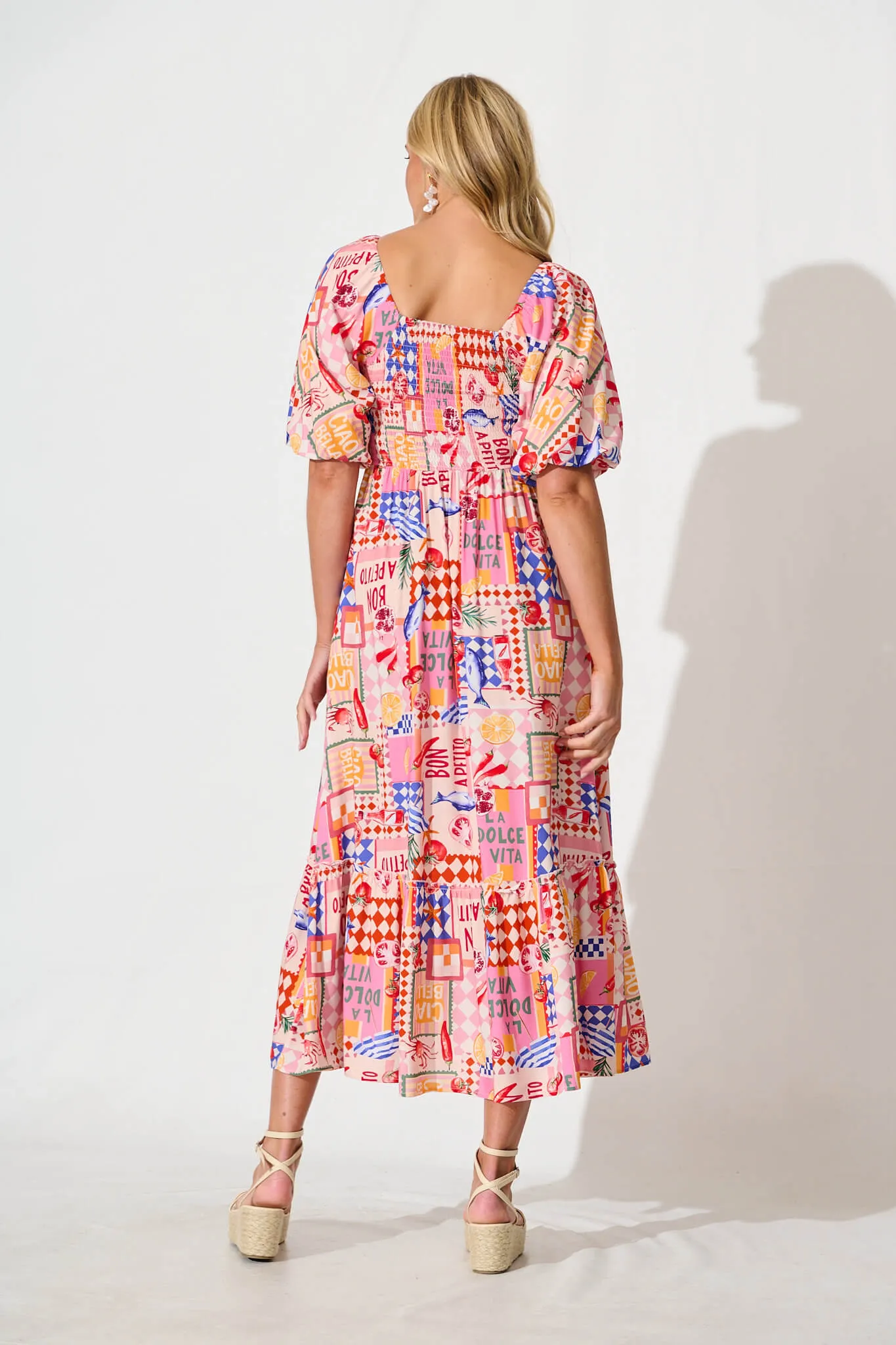 Coverdale Maxi Dress In Multi Conversational Print sold by St Frock product image thumbnail 4
