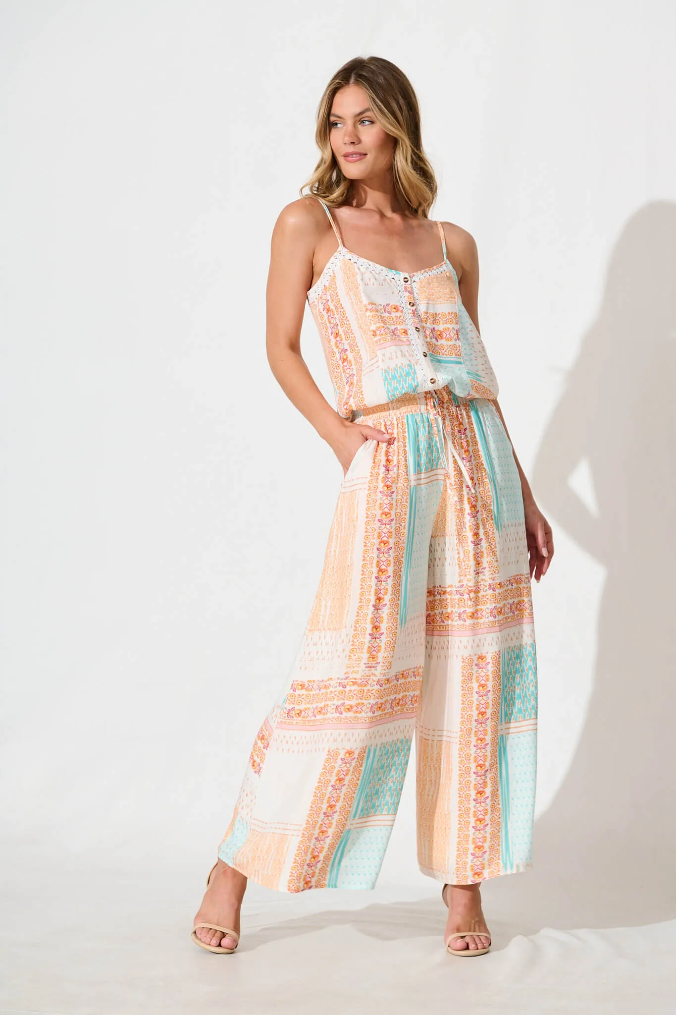 Ayata Cami Top in Multi Patchwork Print sold by St Frock product image thumbnail 4