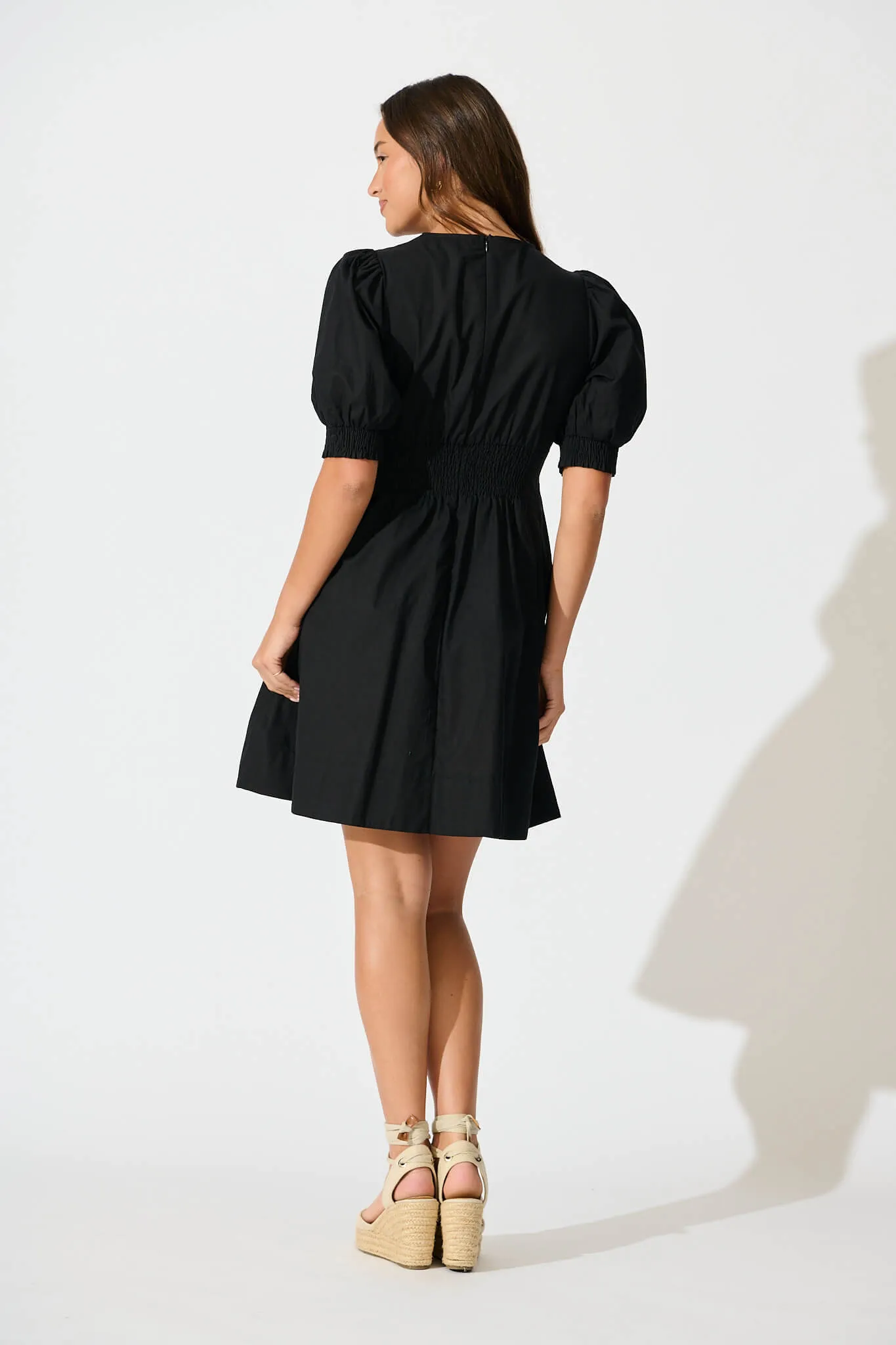 Hazel Dress in Black Cotton sold by St Frock product image thumbnail 4