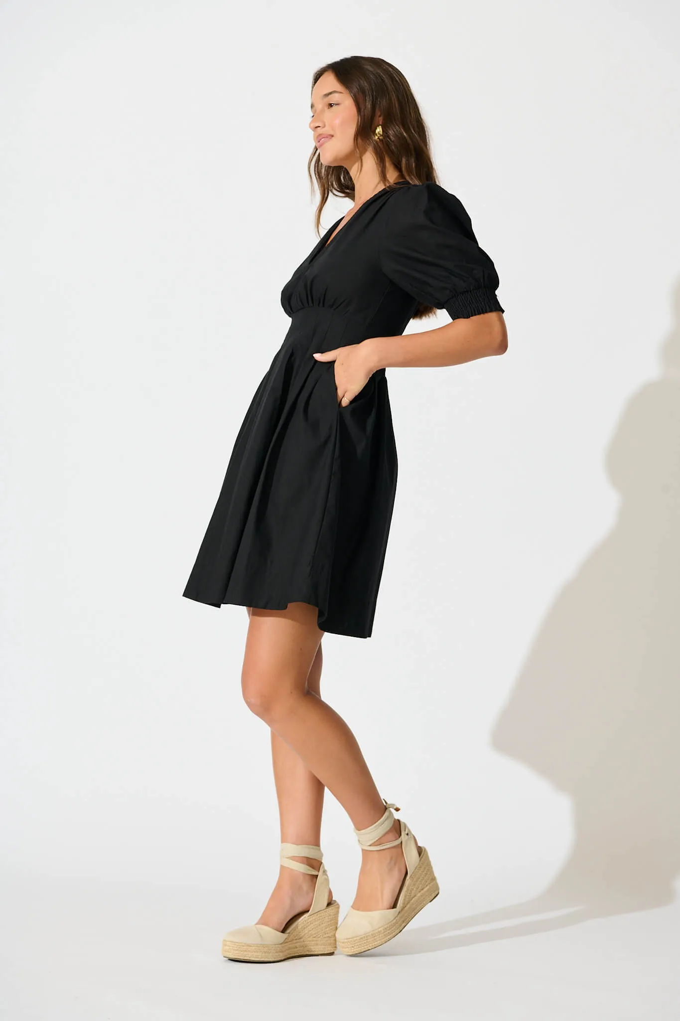 Hazel Dress in Black Cotton sold by St Frock product image thumbnail 3