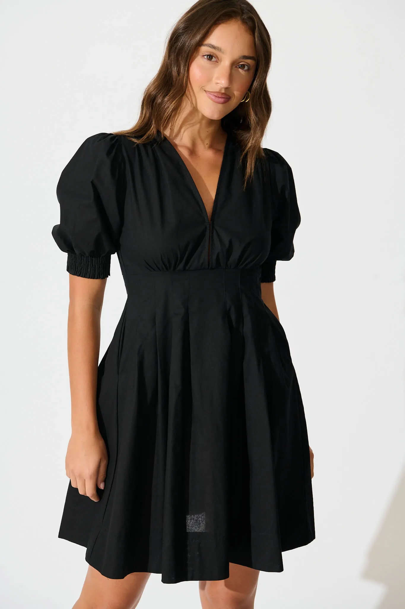 Hazel Dress in Black Cotton sold by St Frock product image thumbnail 2