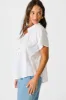 Lombard Top in White Cotton Linen sold by St Frock