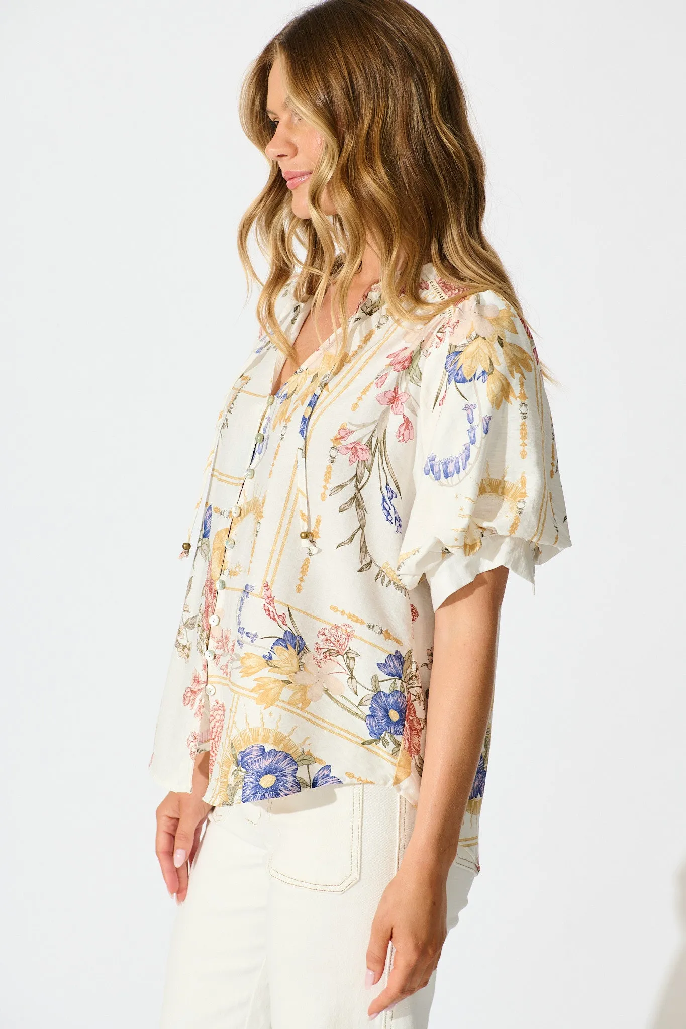 Jupiter Shirt in Vintage Floral Print sold by St Frock product image thumbnail 2