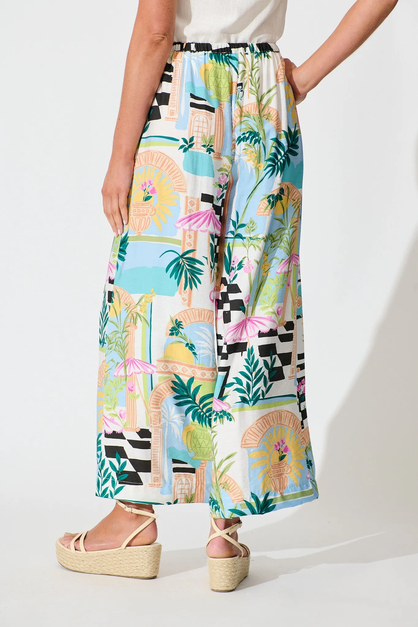 Romeo Pant in White Multi Print sold by St Frock product image thumbnail 3