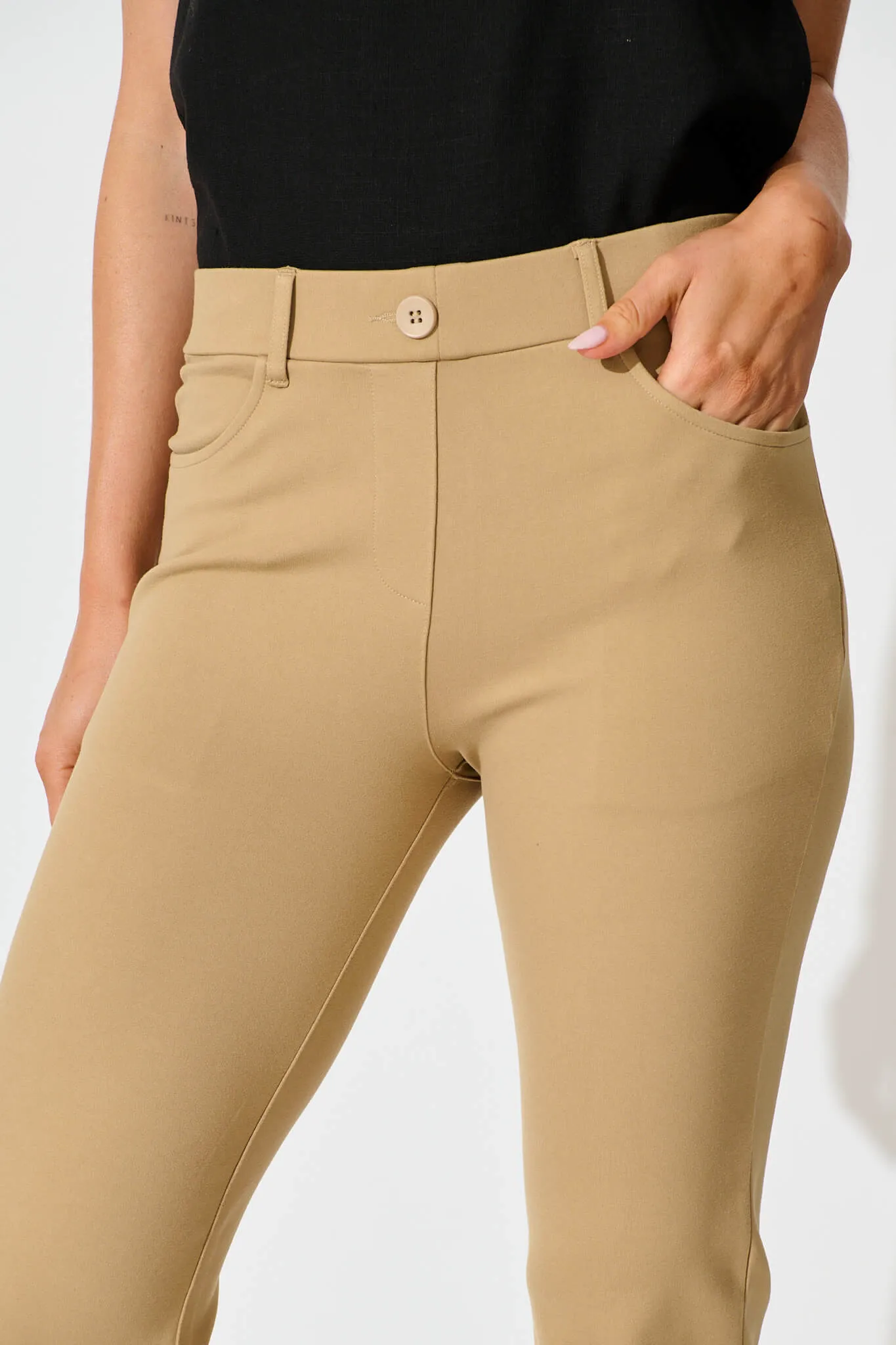 Workflow Stretch Straight Leg Pocket Pant in Caramel sold by St Frock product image thumbnail 5