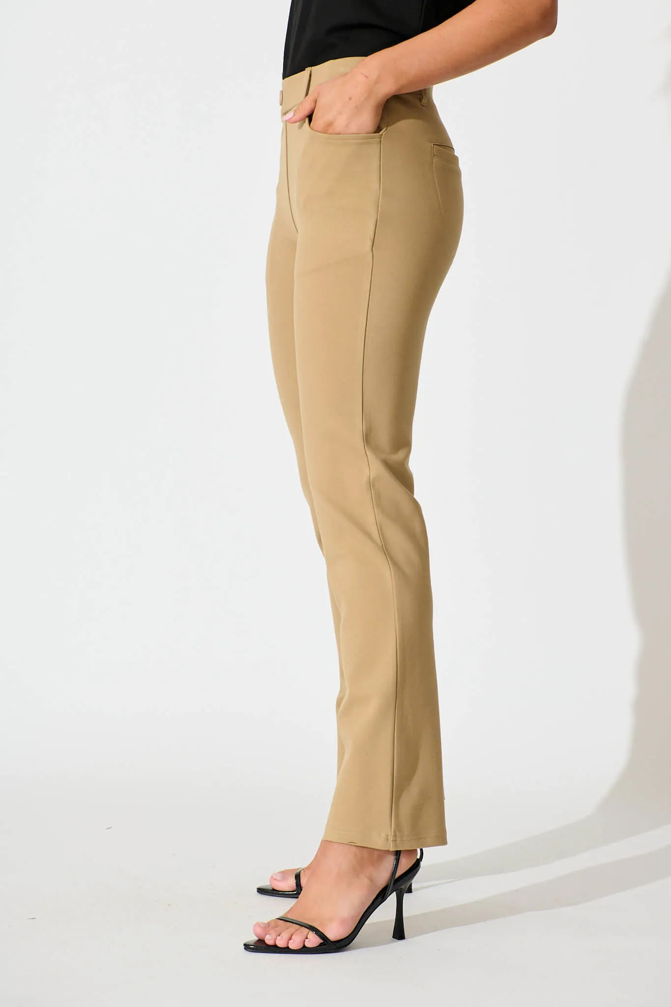 Workflow Stretch Straight Leg Pocket Pant in Caramel sold by St Frock product image thumbnail 2