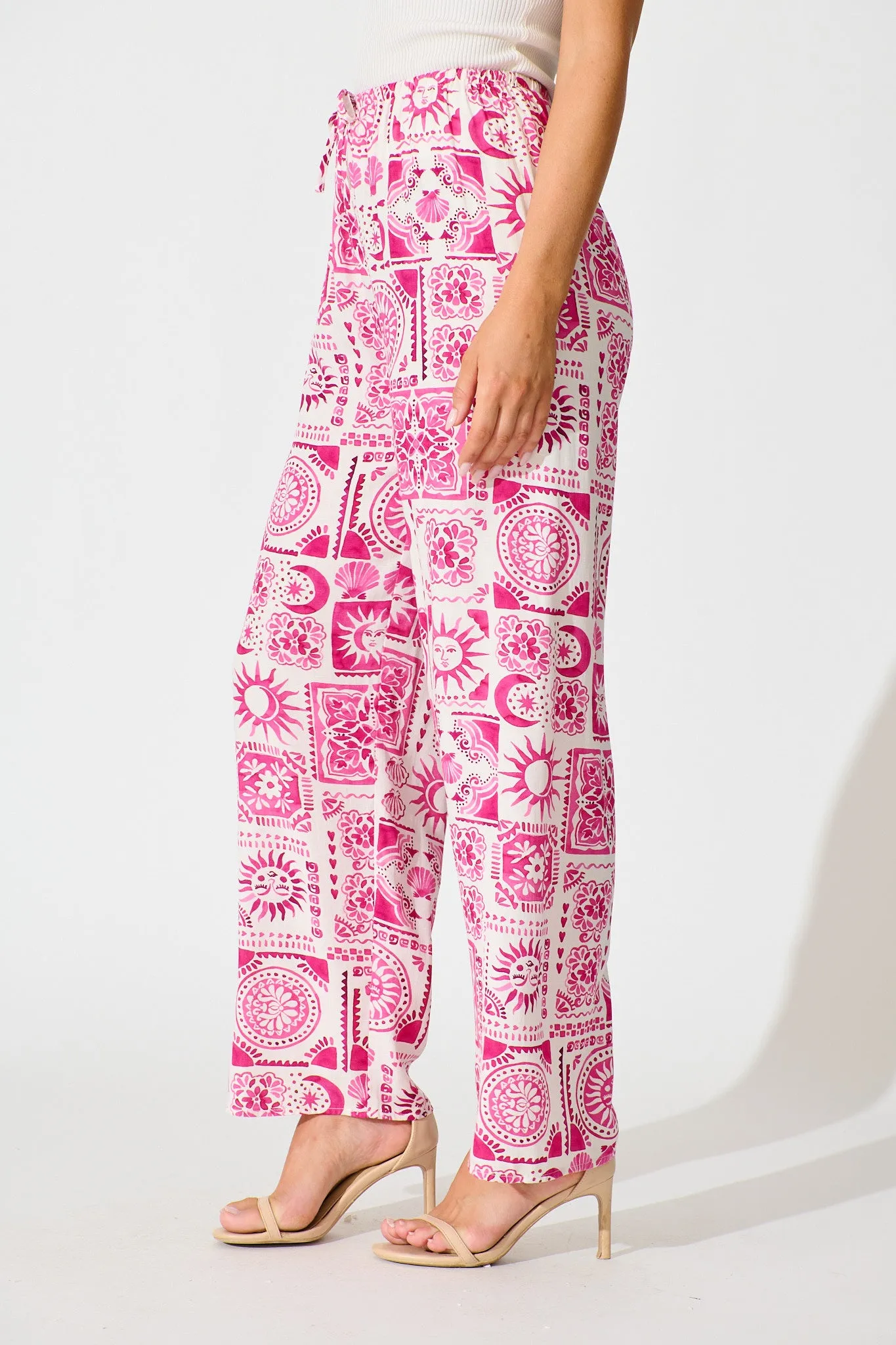 Chelsea Pant in Pink Print sold by St Frock product image thumbnail 2