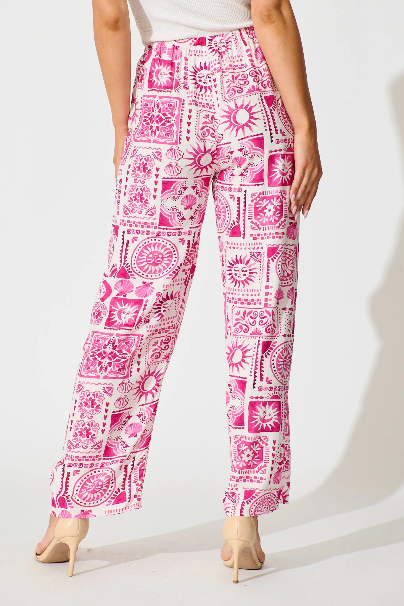 Chelsea Pant in Pink Print sold by St Frock product image thumbnail 3