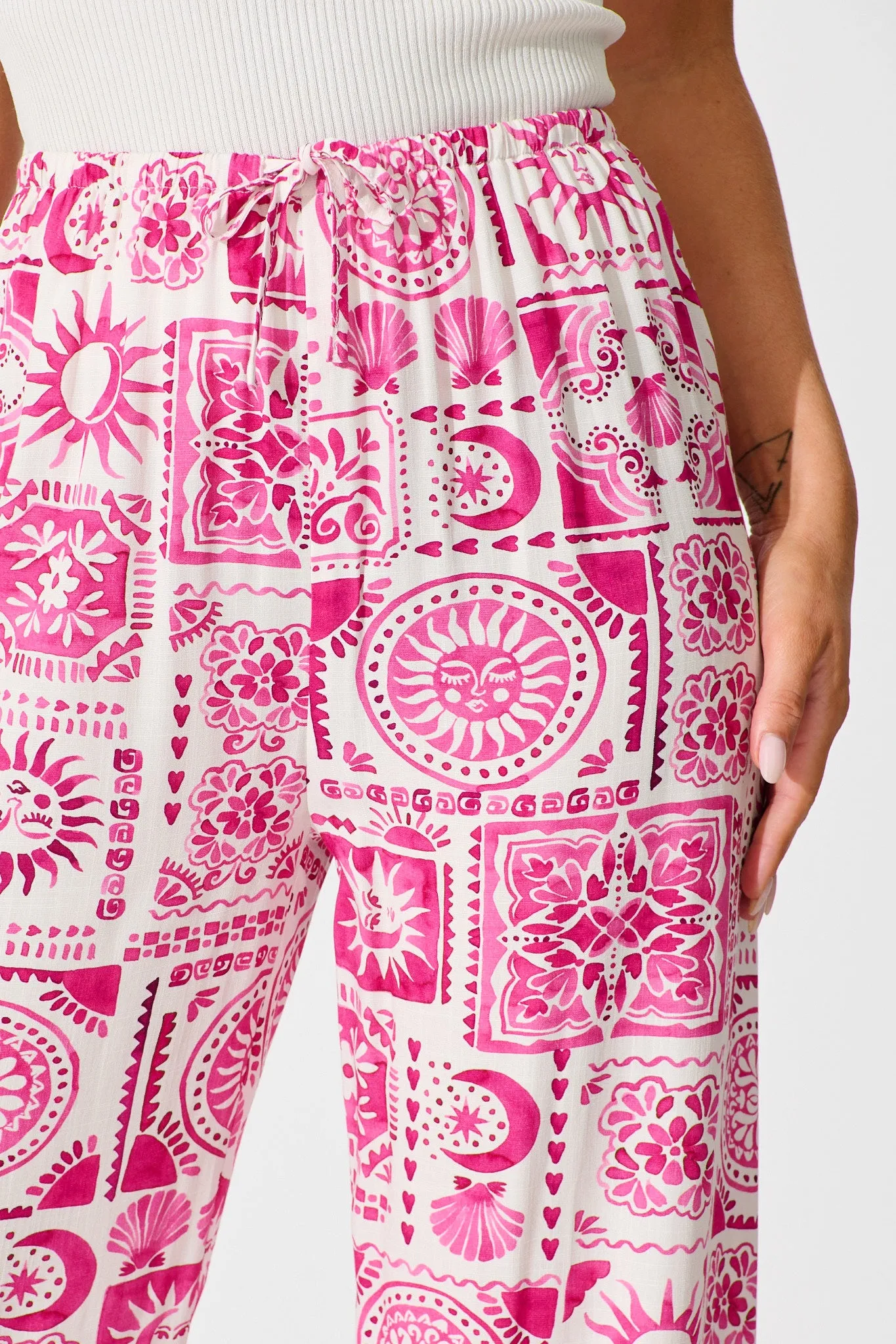 Chelsea Pant in Pink Print sold by St Frock product image thumbnail 5