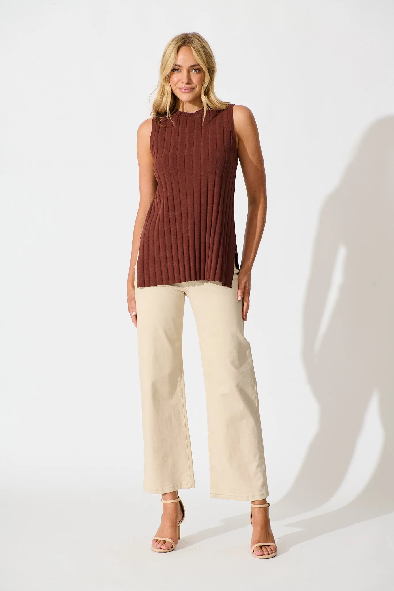 Solange Knit Top in Chocolate sold by St Frock product image thumbnail 4