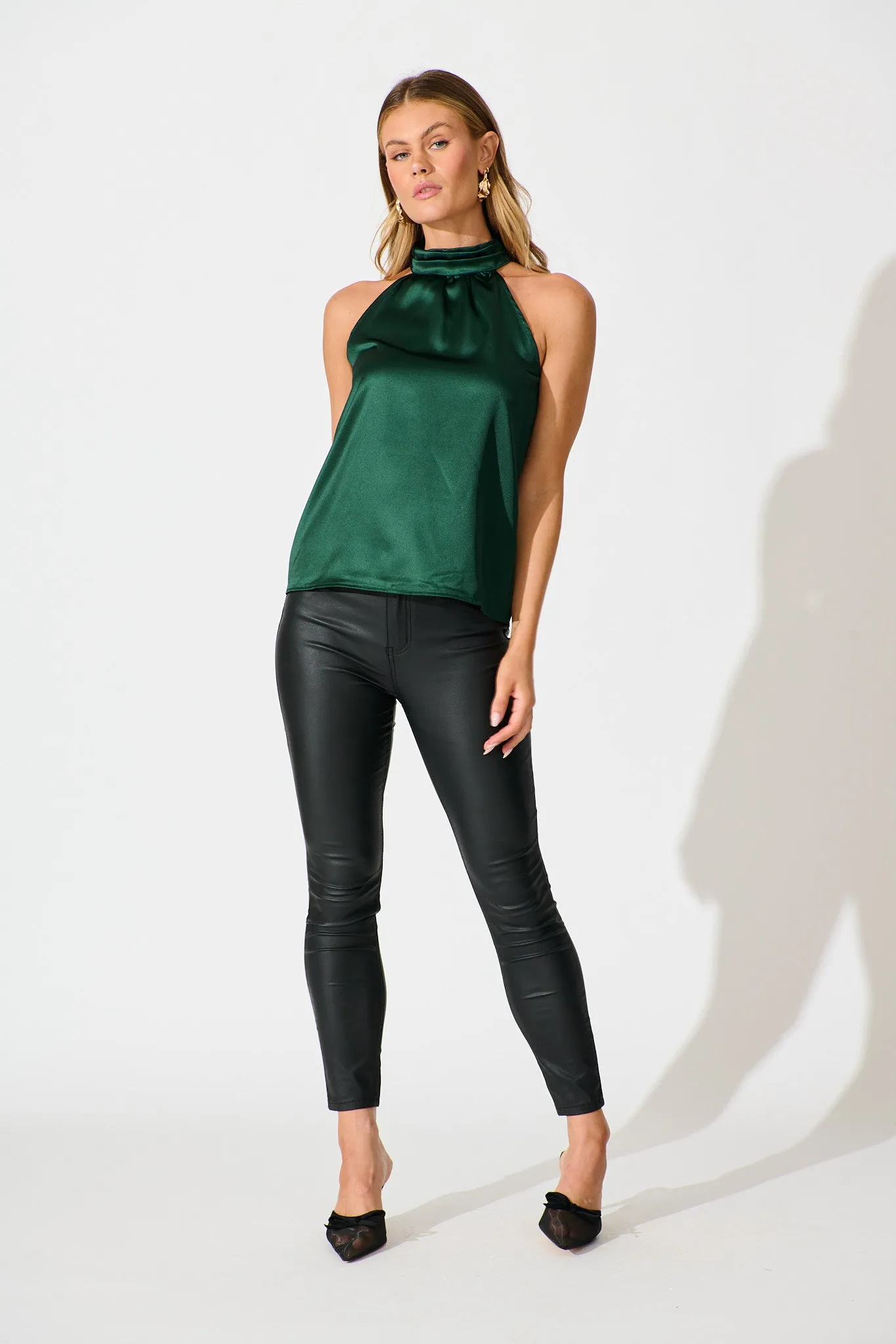 Amour Top in Emerald Satin sold by St Frock product image thumbnail 5