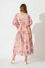 Amalie Midi Dress In Blush Multi Floral sold by St Frock
