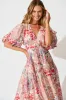 Amalie Midi Dress In Blush Multi Floral sold by St Frock