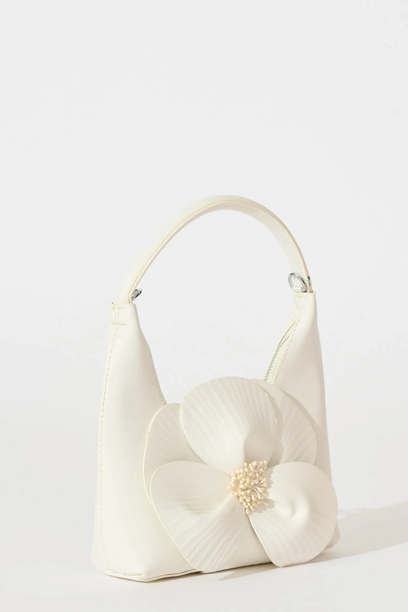 Teresa Flower Bag in White sold by St Frock product image thumbnail 4