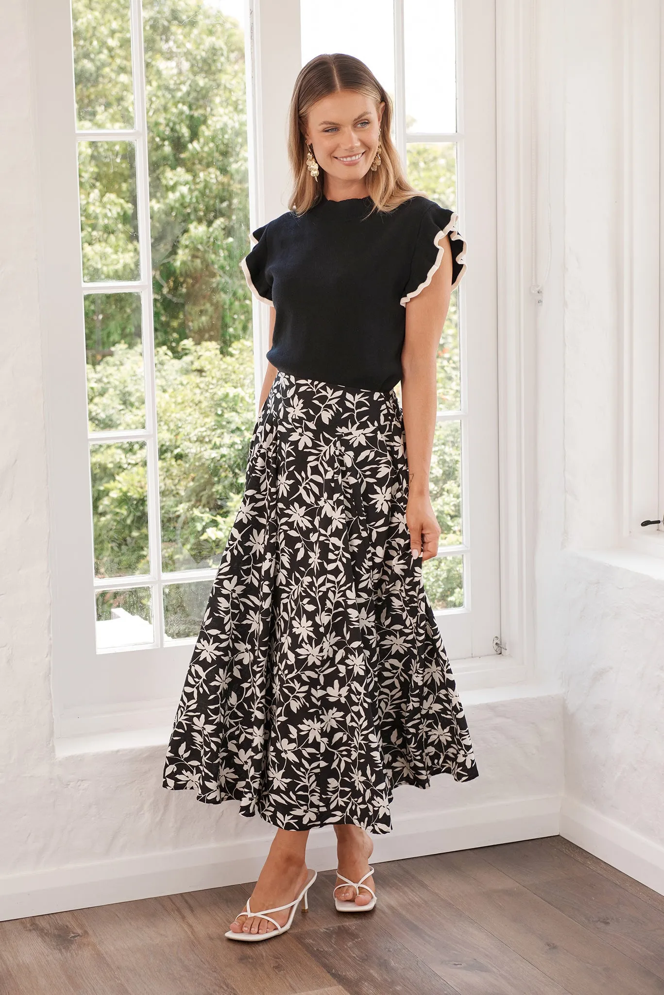 Louisa Knit Top in Black Wool Blend sold by St Frock product image thumbnail 3