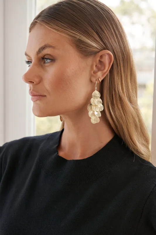 Ashley Drop Earrings in Gold sold by St Frock