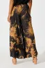 Mariah Pant in Black with Mustard Print sold by St Frock
