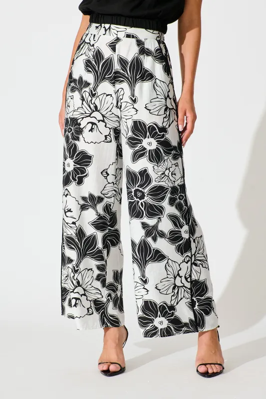 Della Pant in Black Floral sold by St Frock