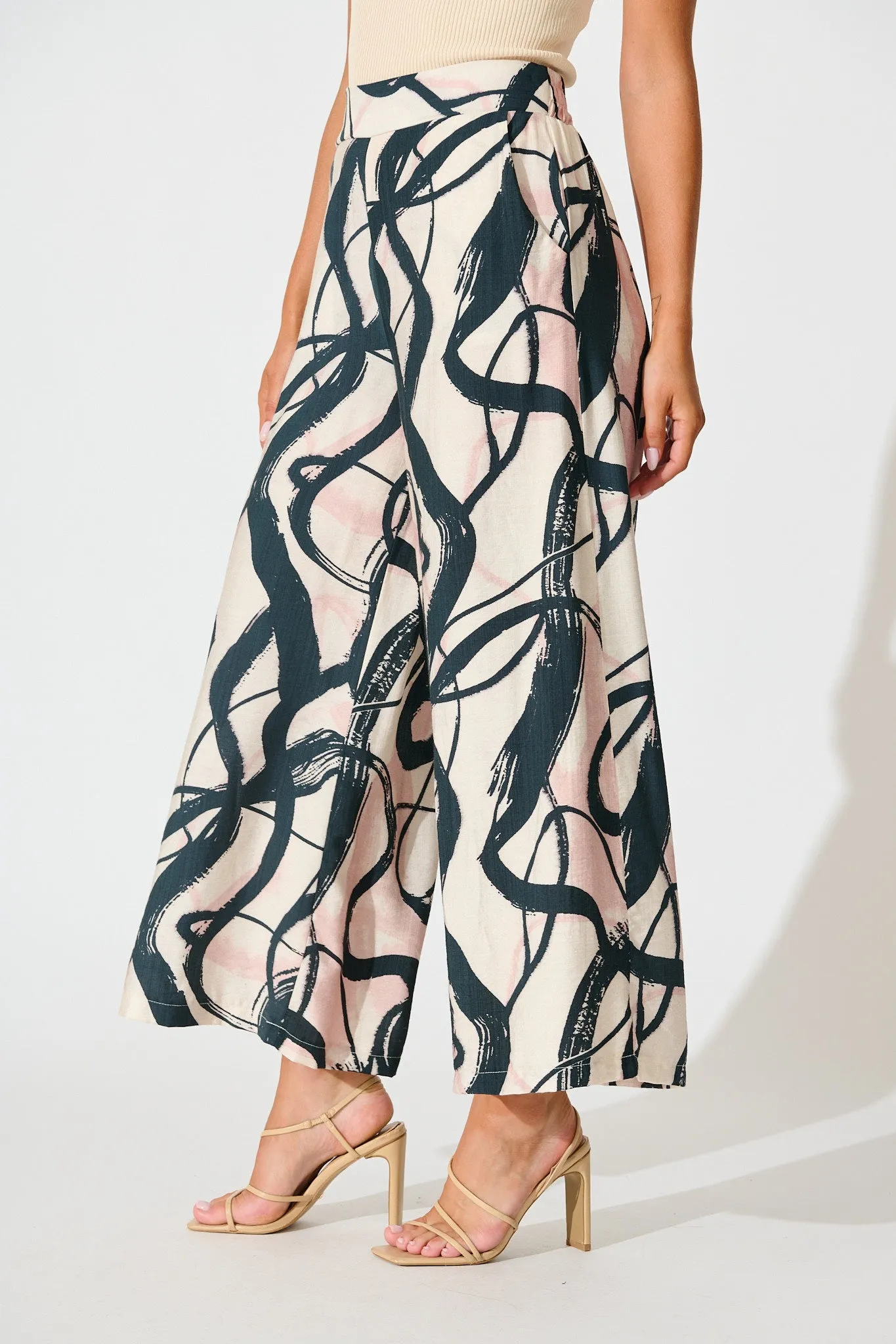 Ellery Pant in Cream Multi Print sold by St Frock product image thumbnail 2