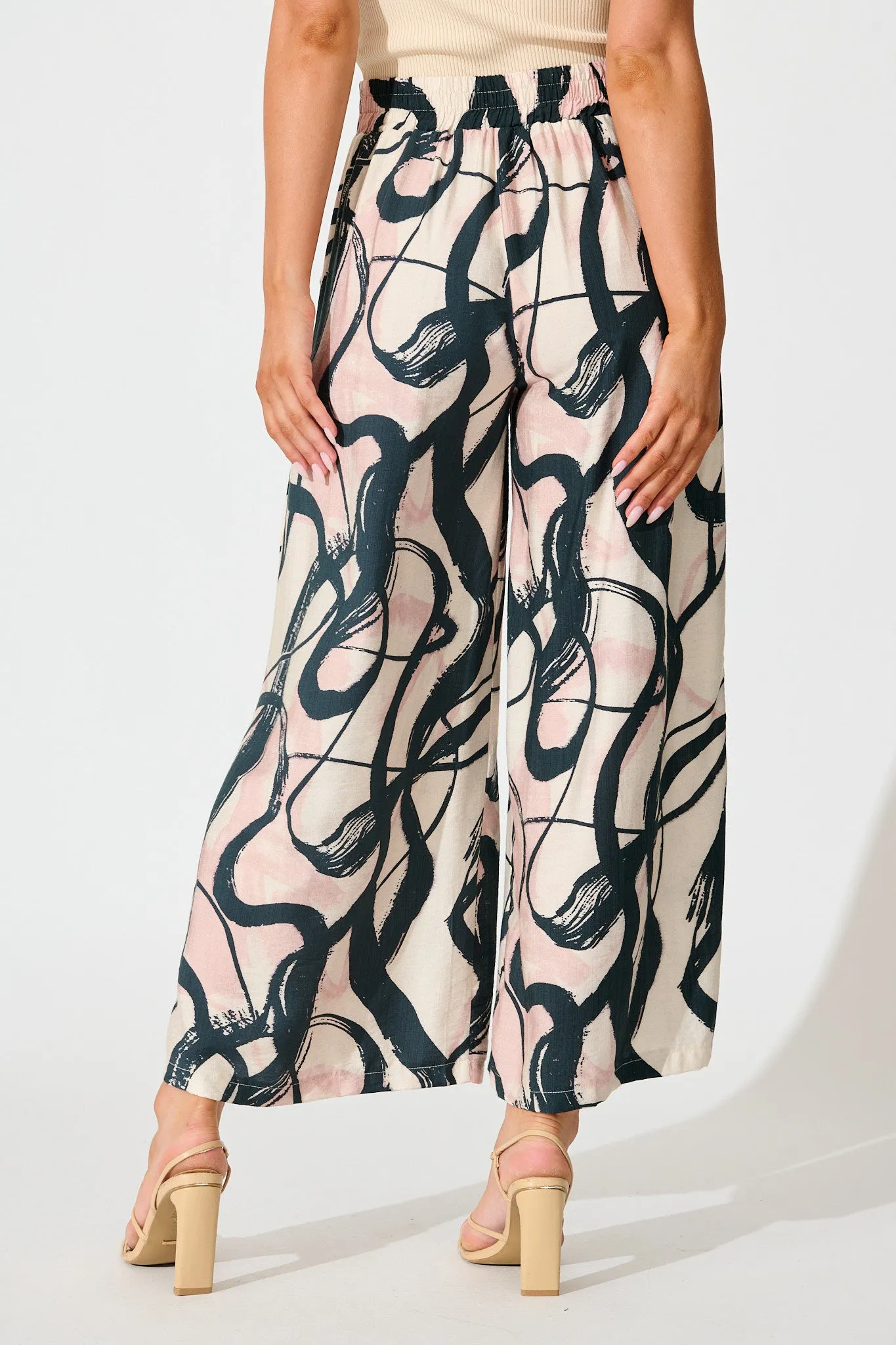 Ellery Pant in Cream Multi Print sold by St Frock product image thumbnail 3