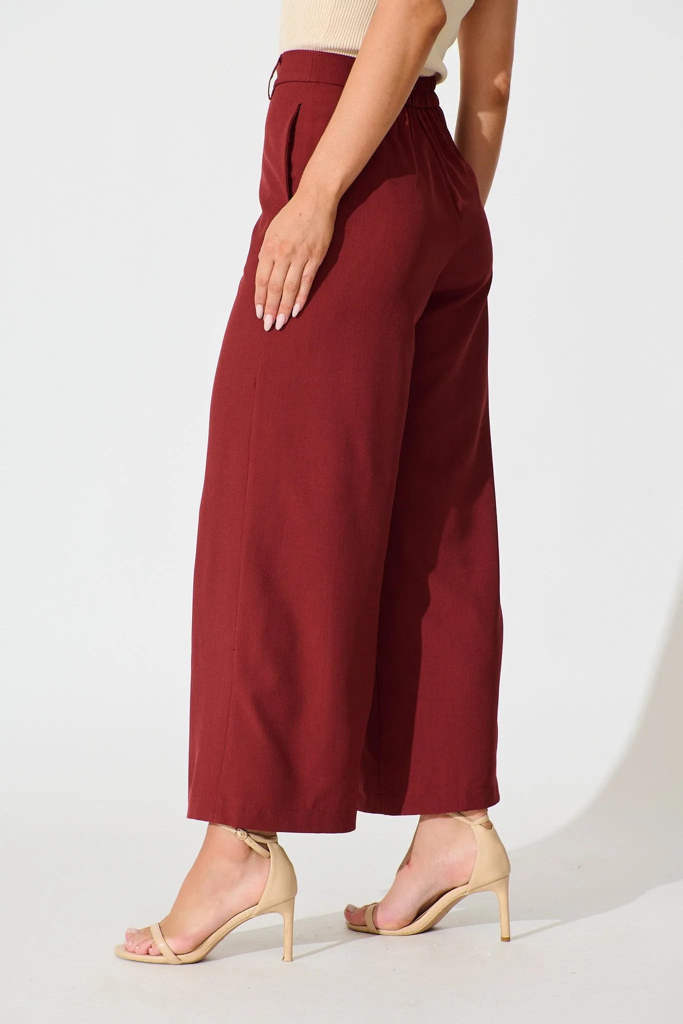 Office Talk Pant in Wine sold by St Frock product image thumbnail 2