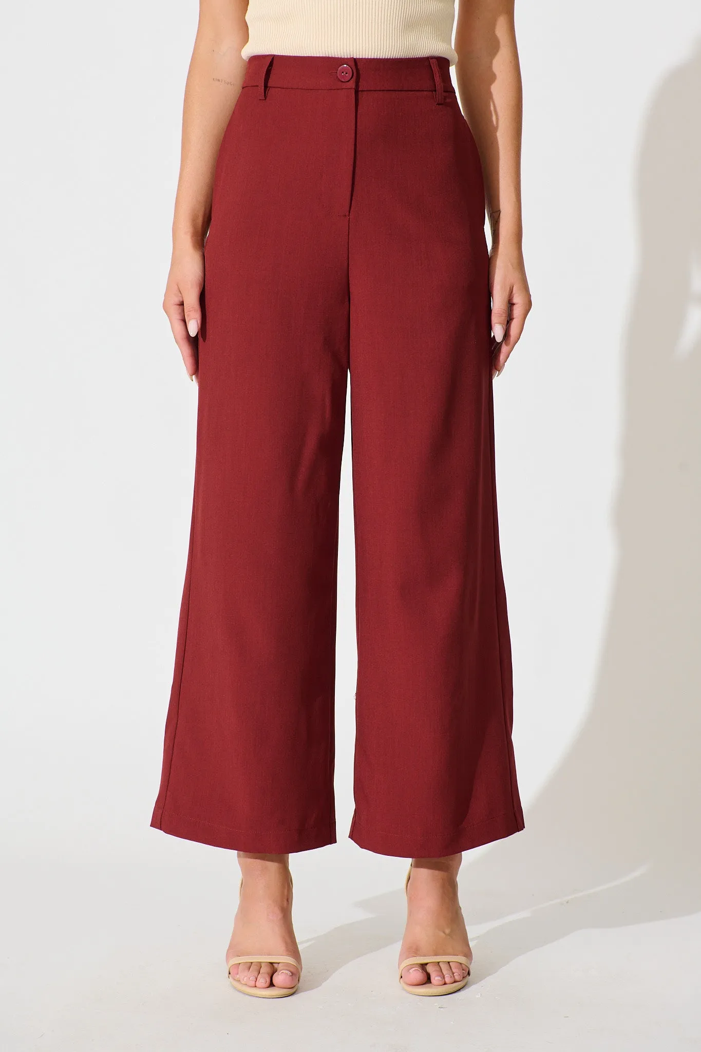 Office Talk Pant in Wine sold by St Frock
