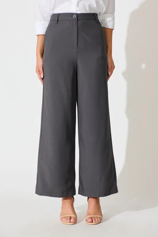 Office Talk Pant in Charcoal sold by St Frock