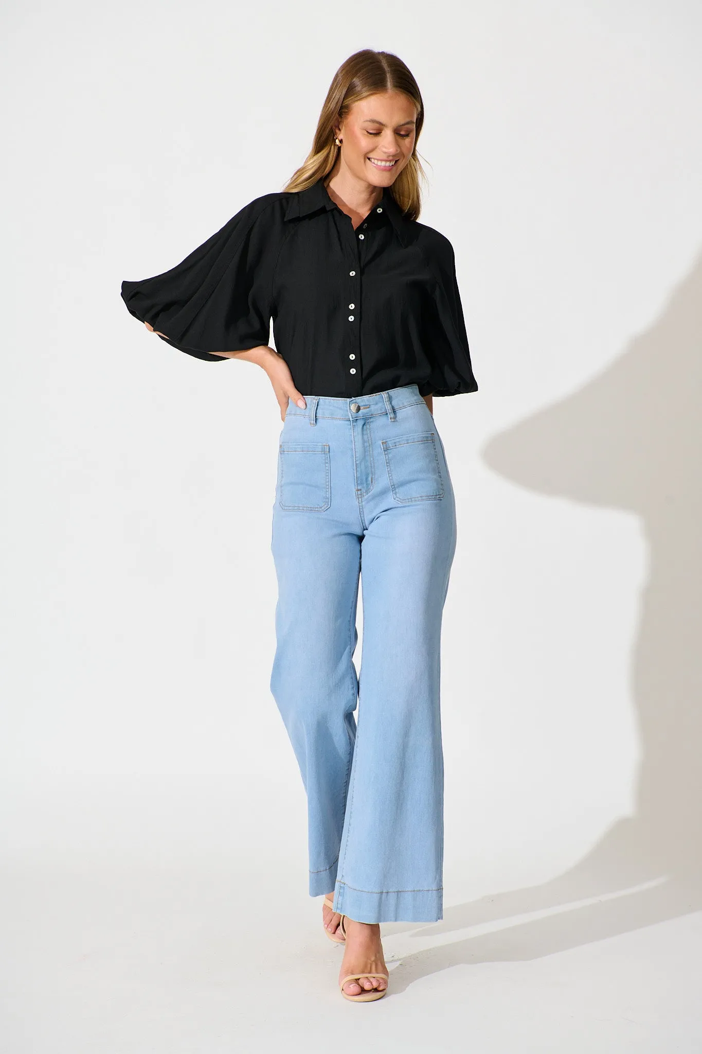 Porcia Shirt in Black sold by St Frock product image thumbnail 4