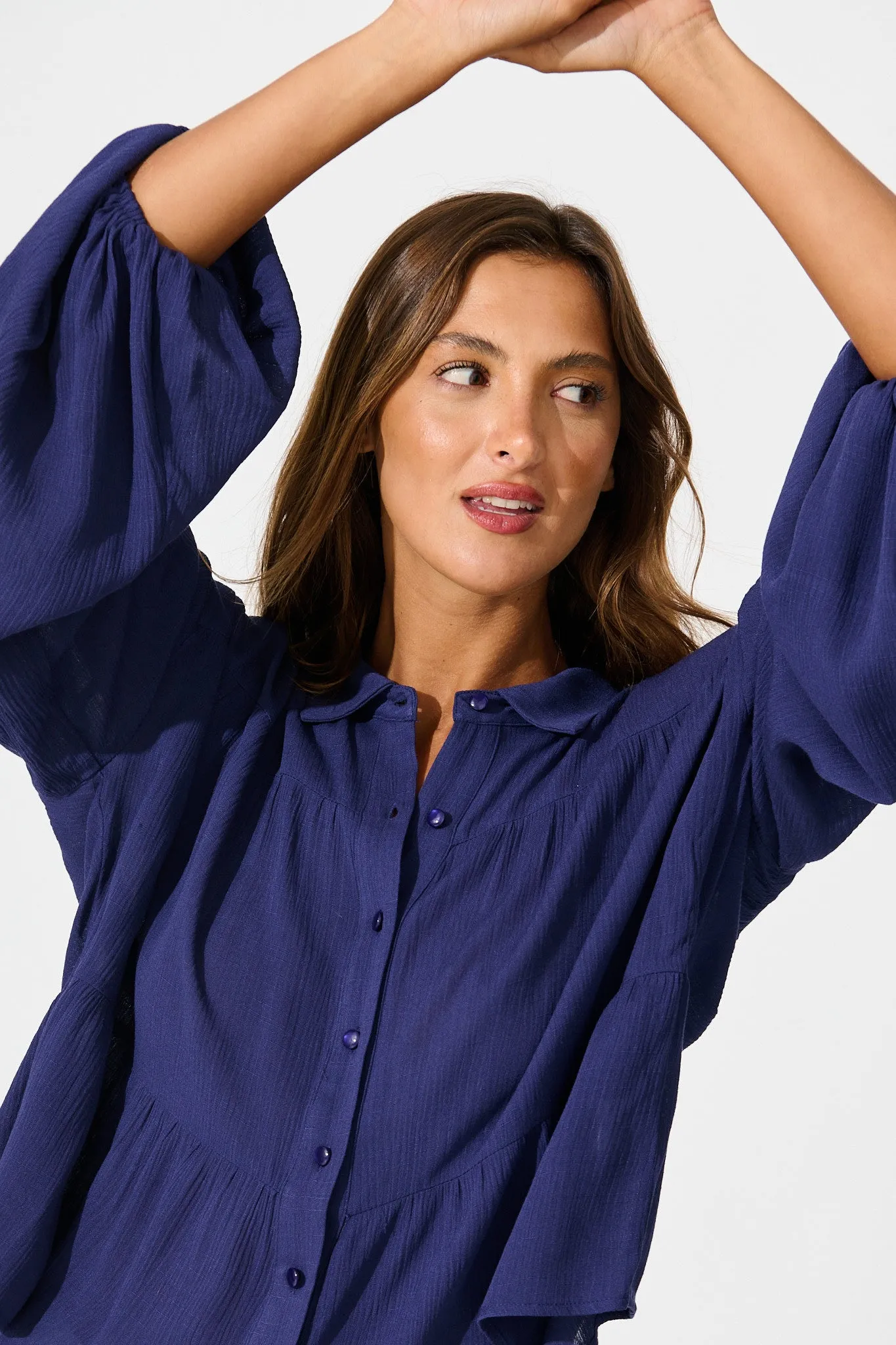 Luella Shirt in Navy sold by St Frock product image thumbnail 5