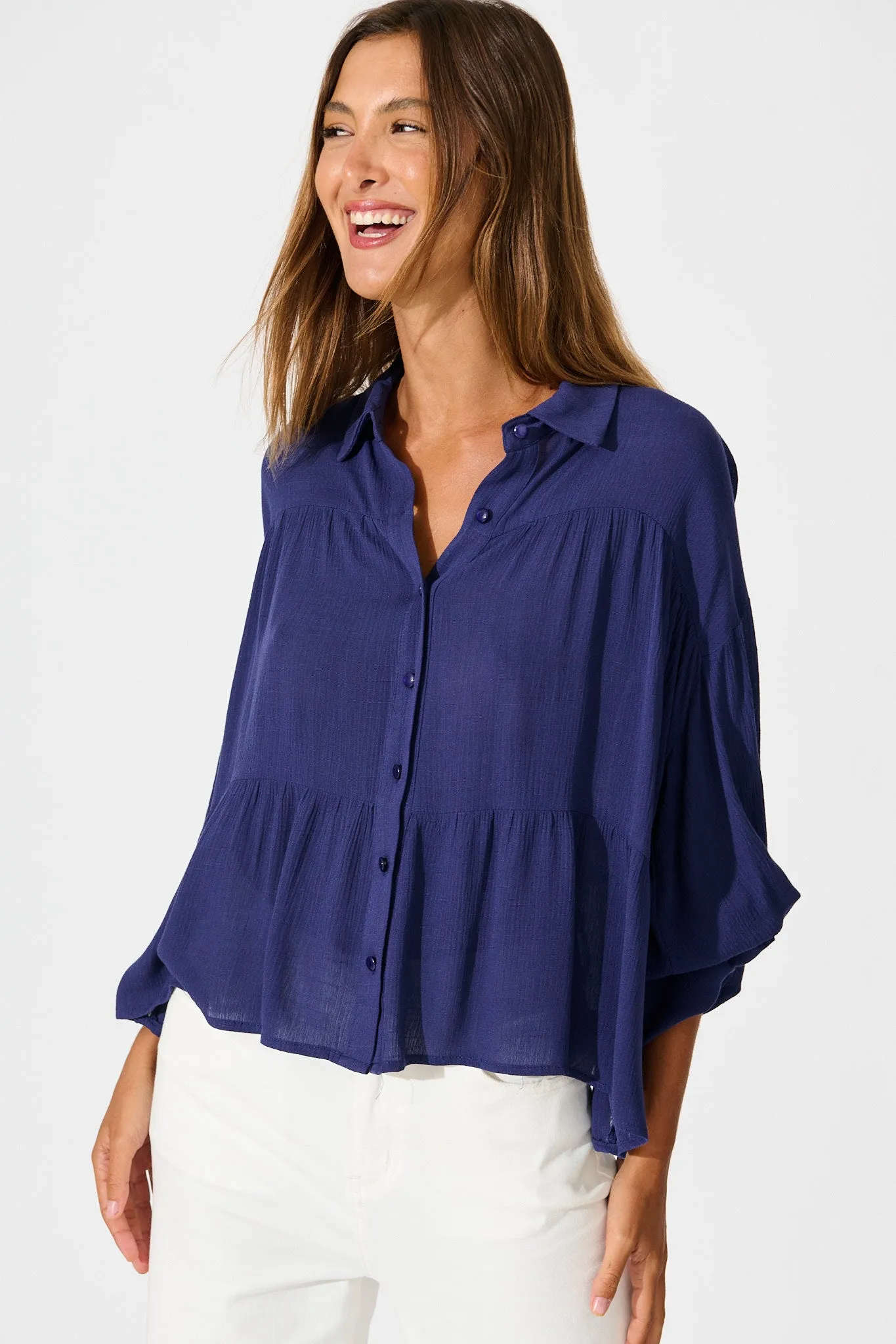 Luella Shirt in Navy sold by St Frock product image thumbnail 2