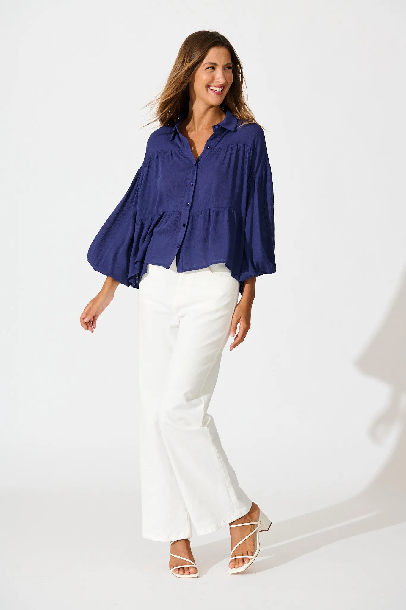 Luella Shirt in Navy sold by St Frock product image thumbnail 4