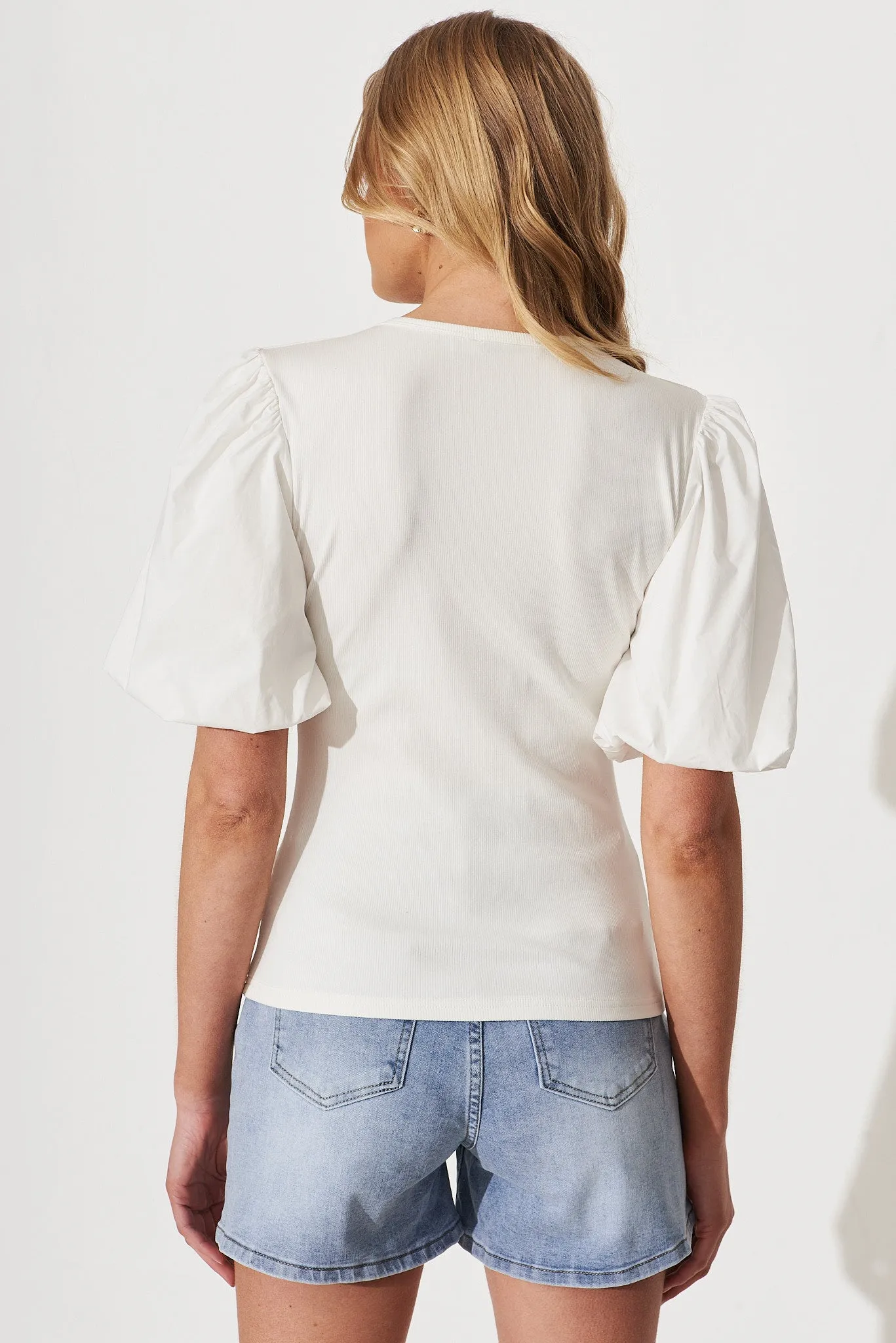 Nell Top With White Cotton Blend sold by St Frock product image thumbnail 3