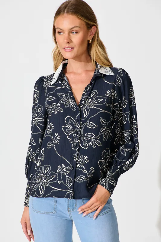 Relic Shirt in Navy sold by St Frock