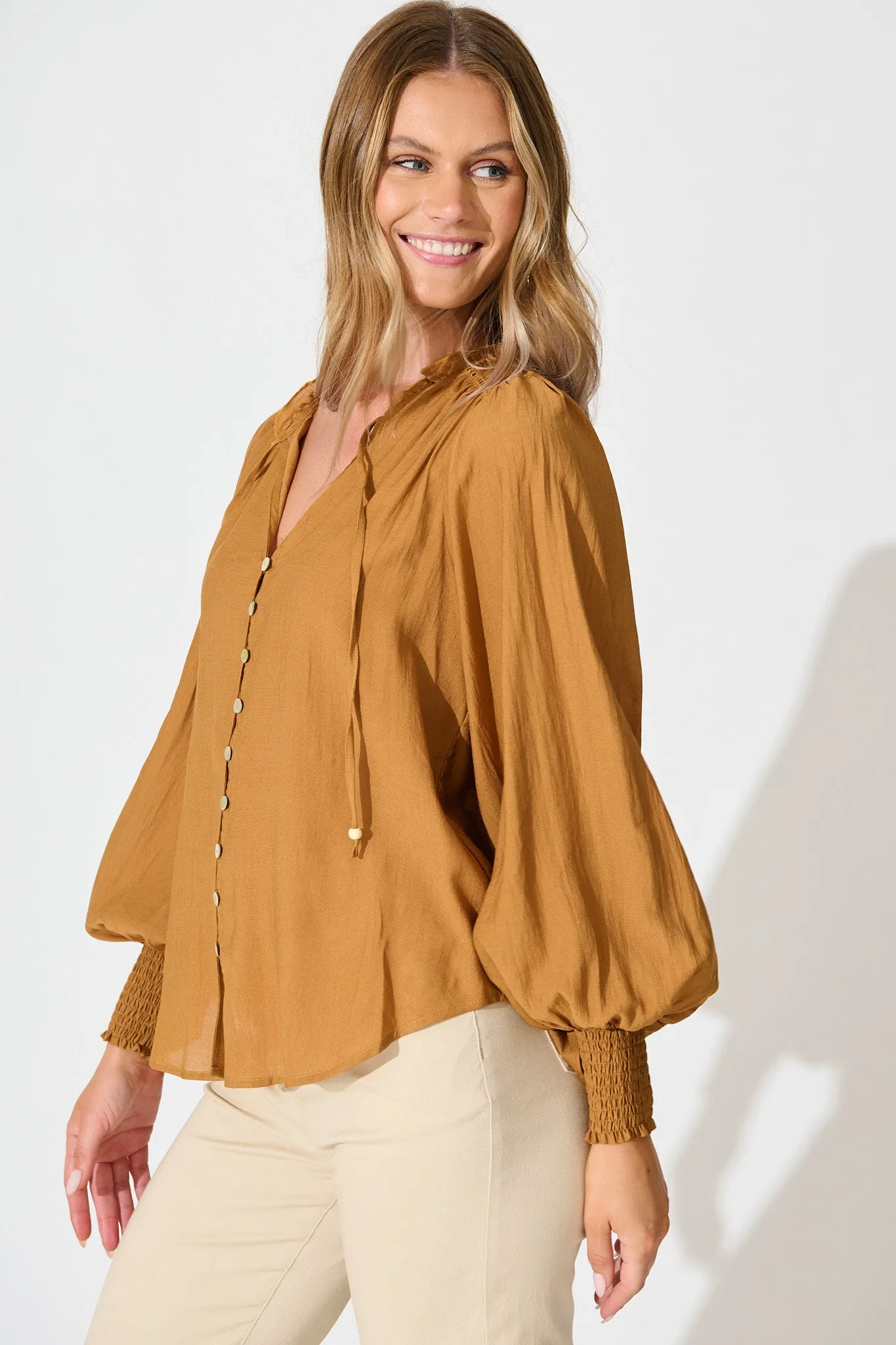 Solara Top in Tan sold by St Frock product image thumbnail 2