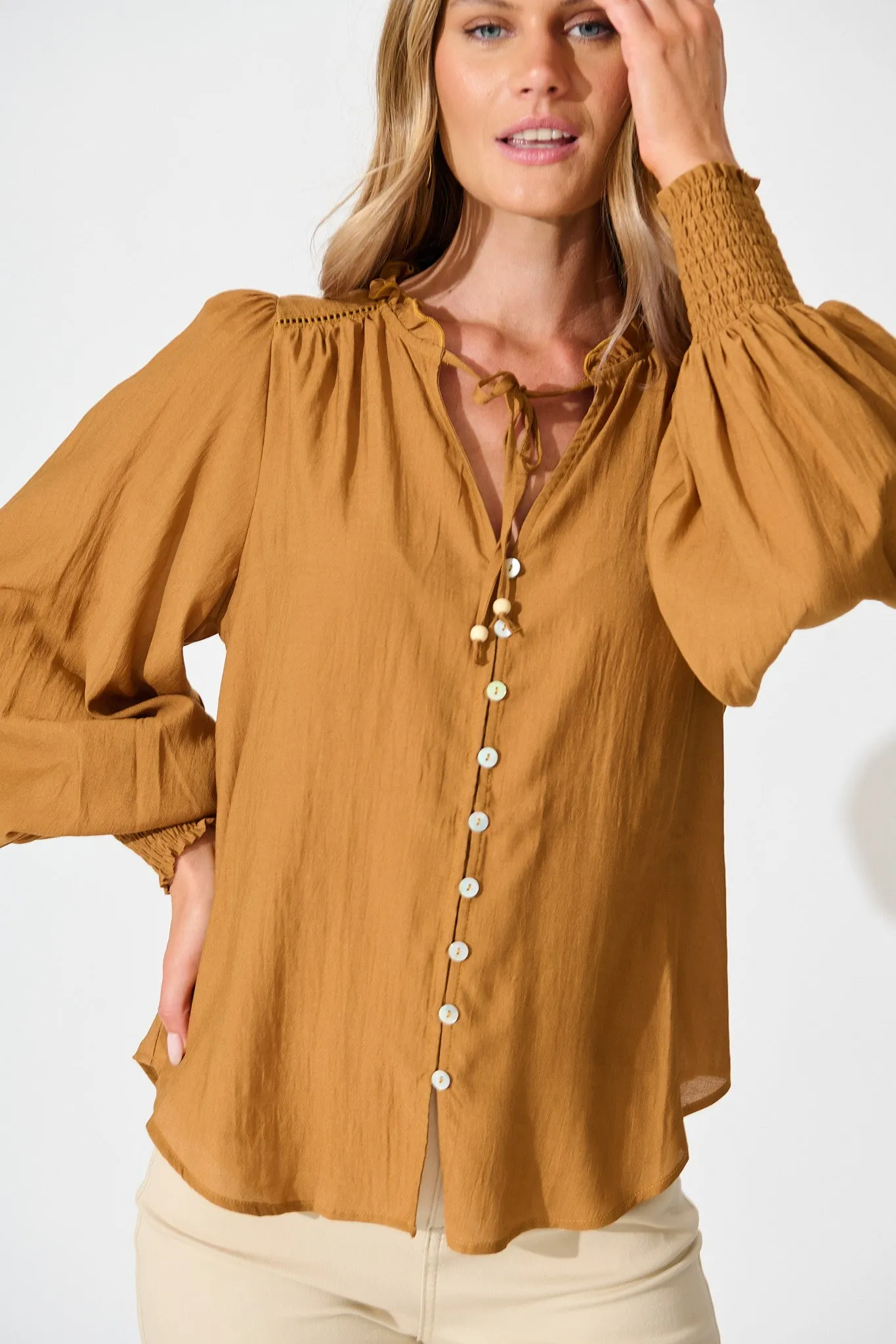 Solara Top in Tan sold by St Frock product image thumbnail 5