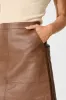 Carla Leatherette Skirt in Tan sold by St Frock