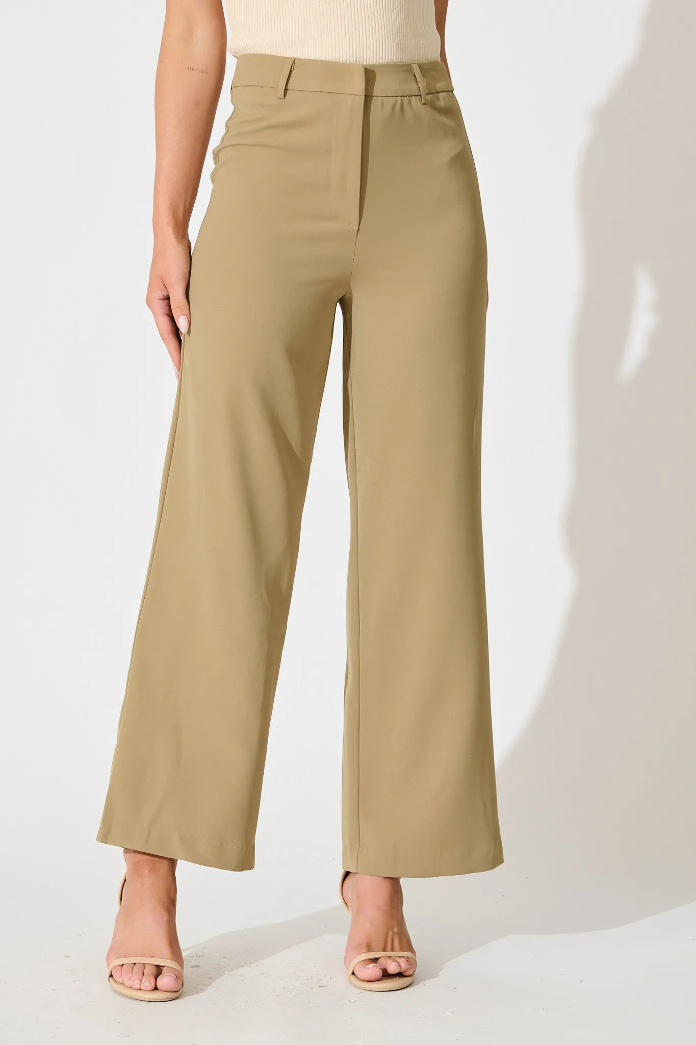 Annika Pant in Camel sold by St Frock