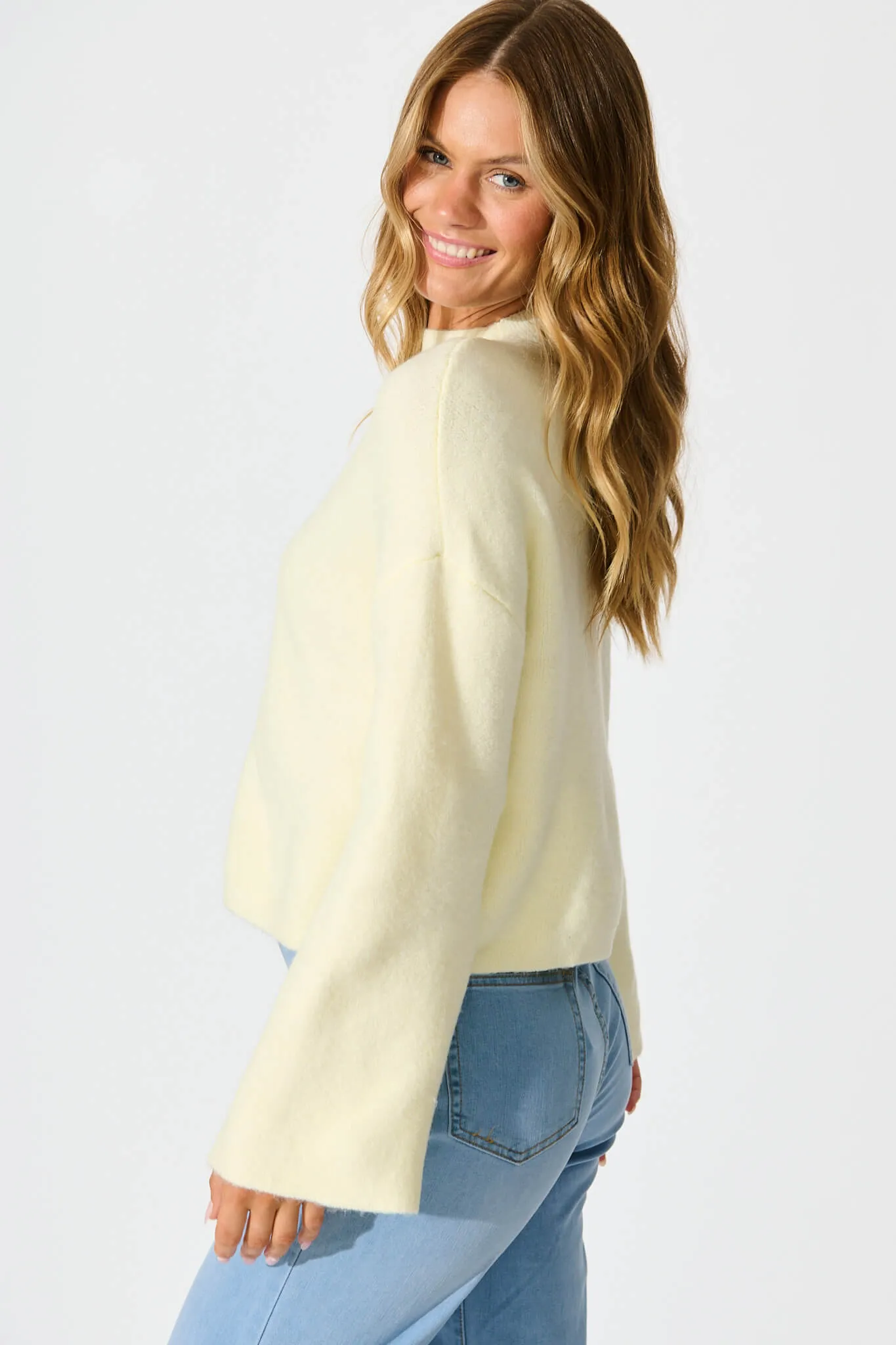 Kiki Knit in Cream sold by St Frock product image thumbnail 2