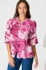 Isha Top in Pink Floral sold by St Frock
