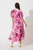 Audrey Maxi Shirt Dress in Pink Floral sold by St Frock