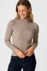 Bernice Knit Top in Taupe sold by St Frock
