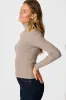 Bernice Knit Top in Taupe sold by St Frock