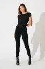 Alma Top in Black Textured Jersey sold by St Frock