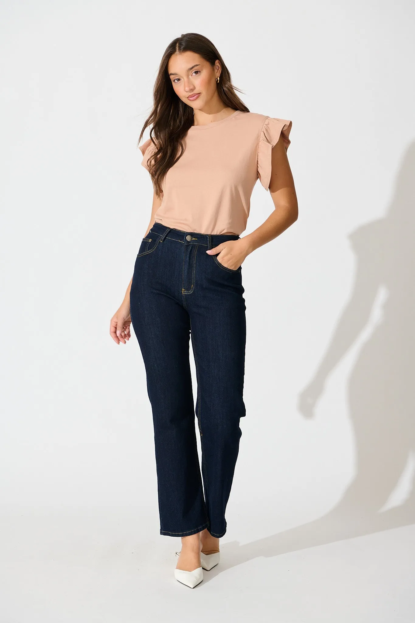 Joyce Top in Beige Cotton sold by St Frock product image thumbnail 4