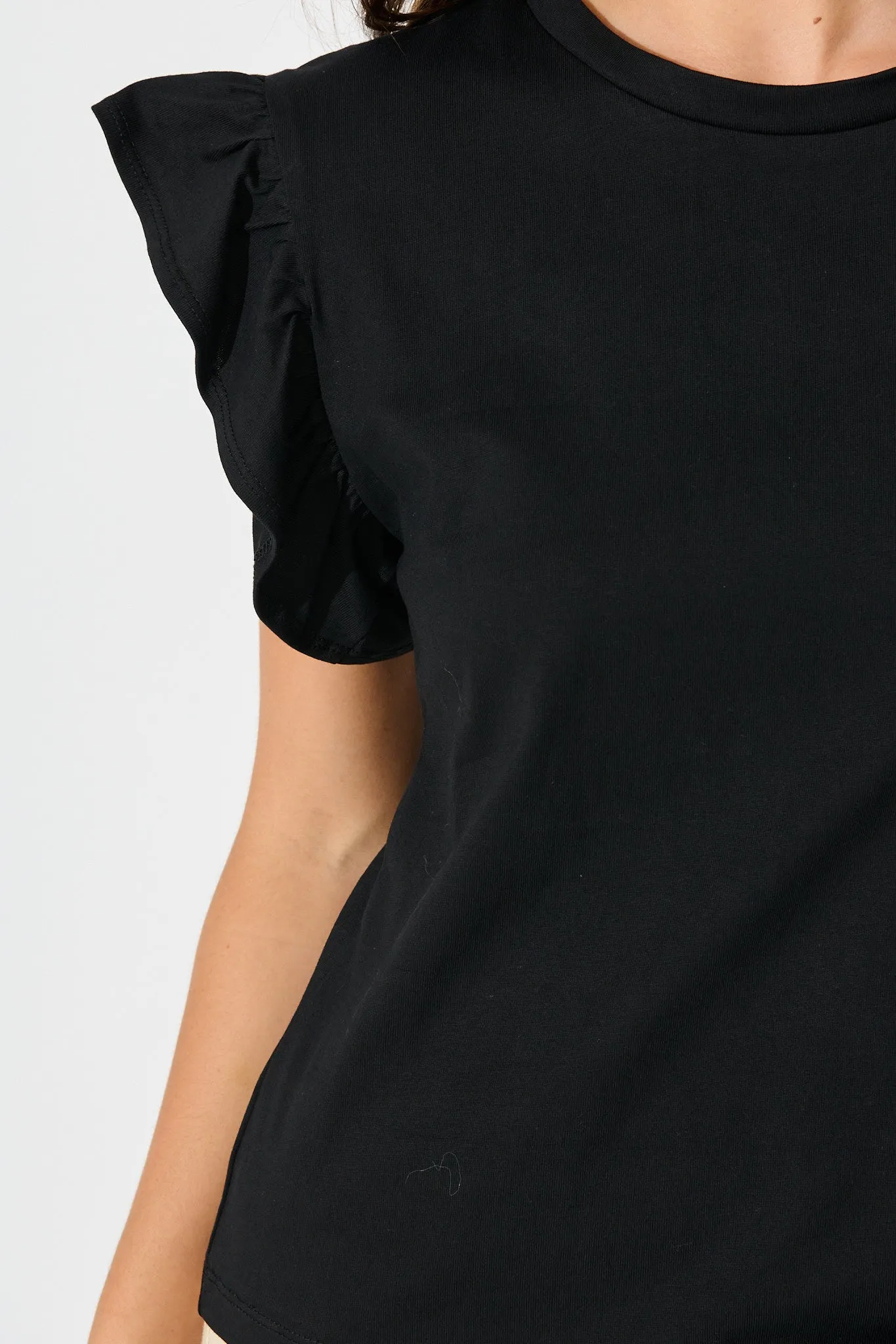 Joyce Top in Black Cotton sold by St Frock product image thumbnail 5