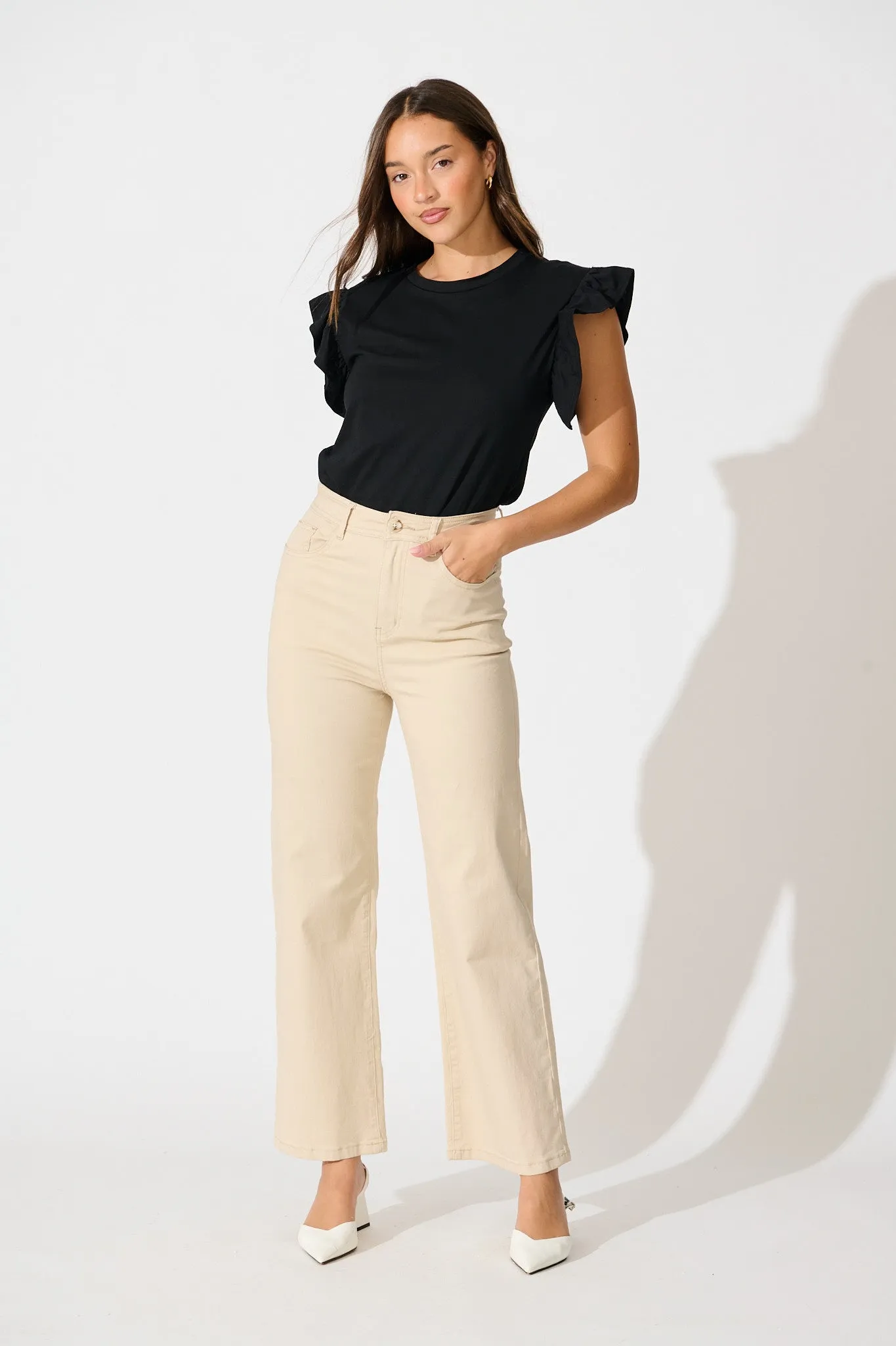 Joyce Top in Black Cotton sold by St Frock product image thumbnail 4