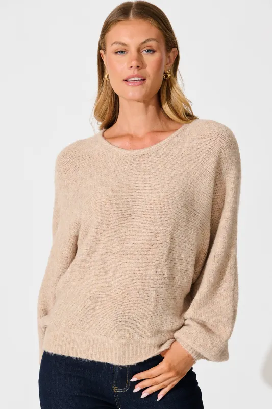 Bree Knit in Beige Marle sold by St Frock
