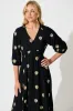 Janelle Midi Dress in Black Embroidery sold by St Frock